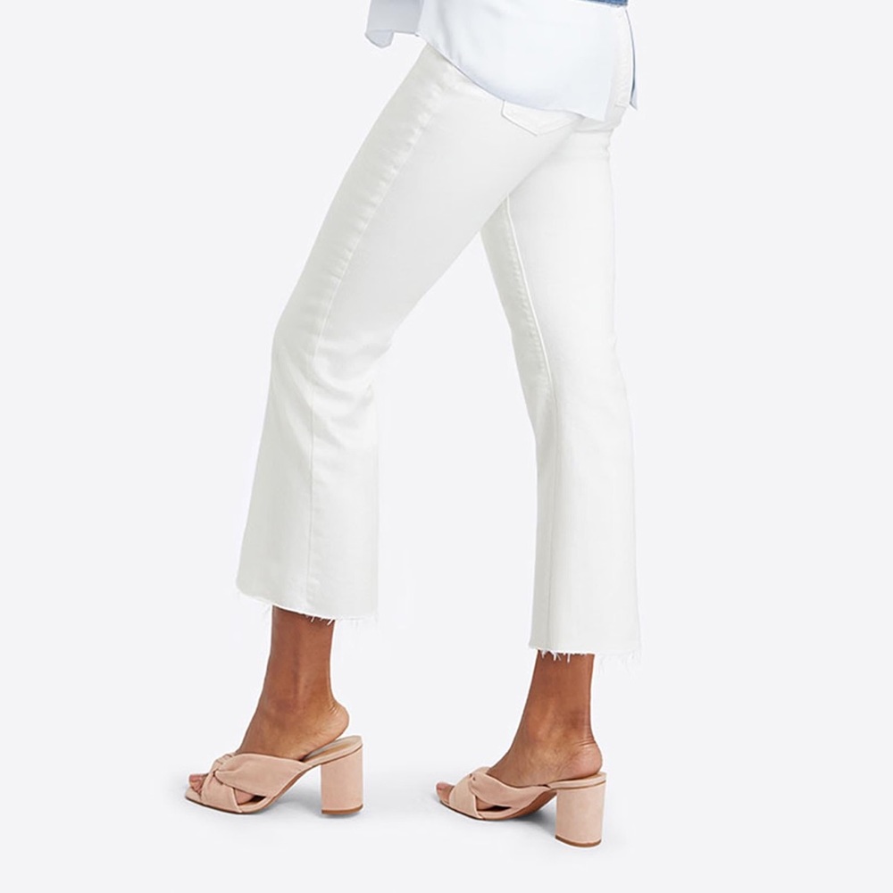 Spanx White Cropped Flare Jeans - never worn